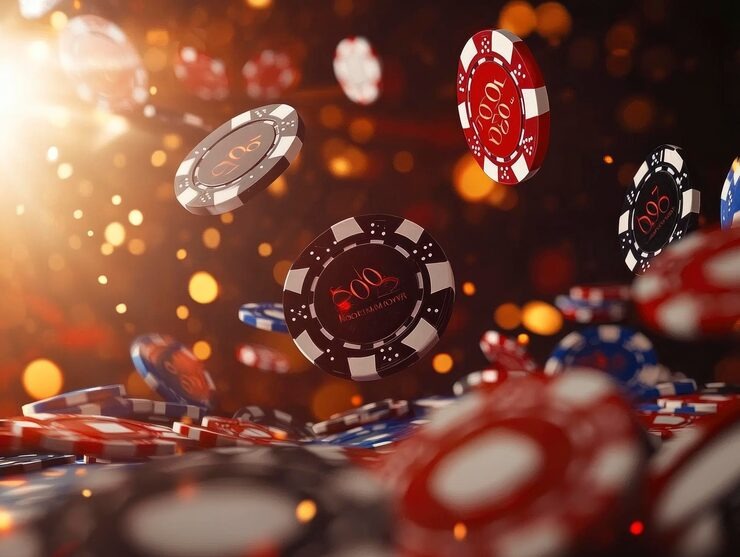 Mobile phone screen displaying live football match and casino games